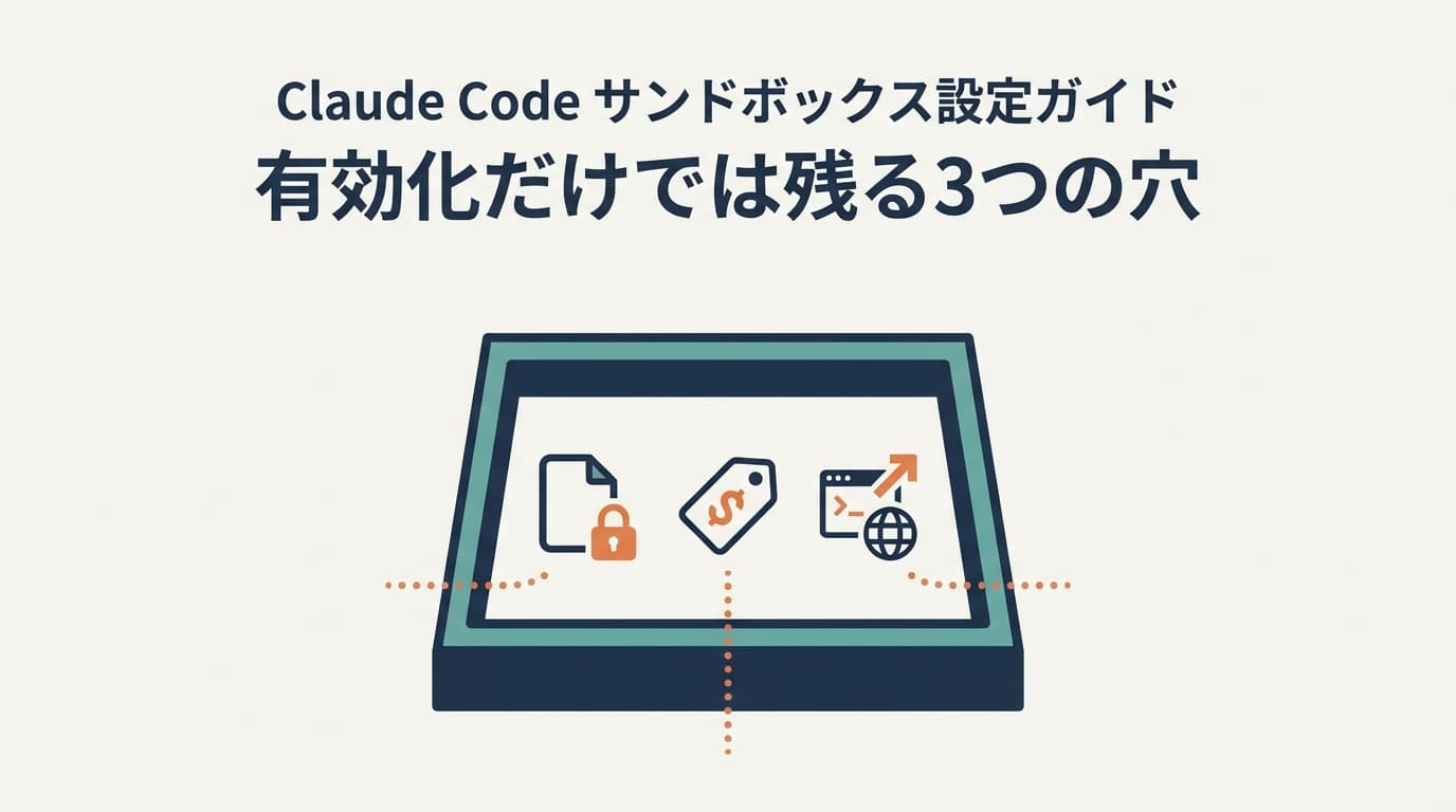 Claude Codeサンドボックス設定ガイド|有効化だけでは残る3つの穴